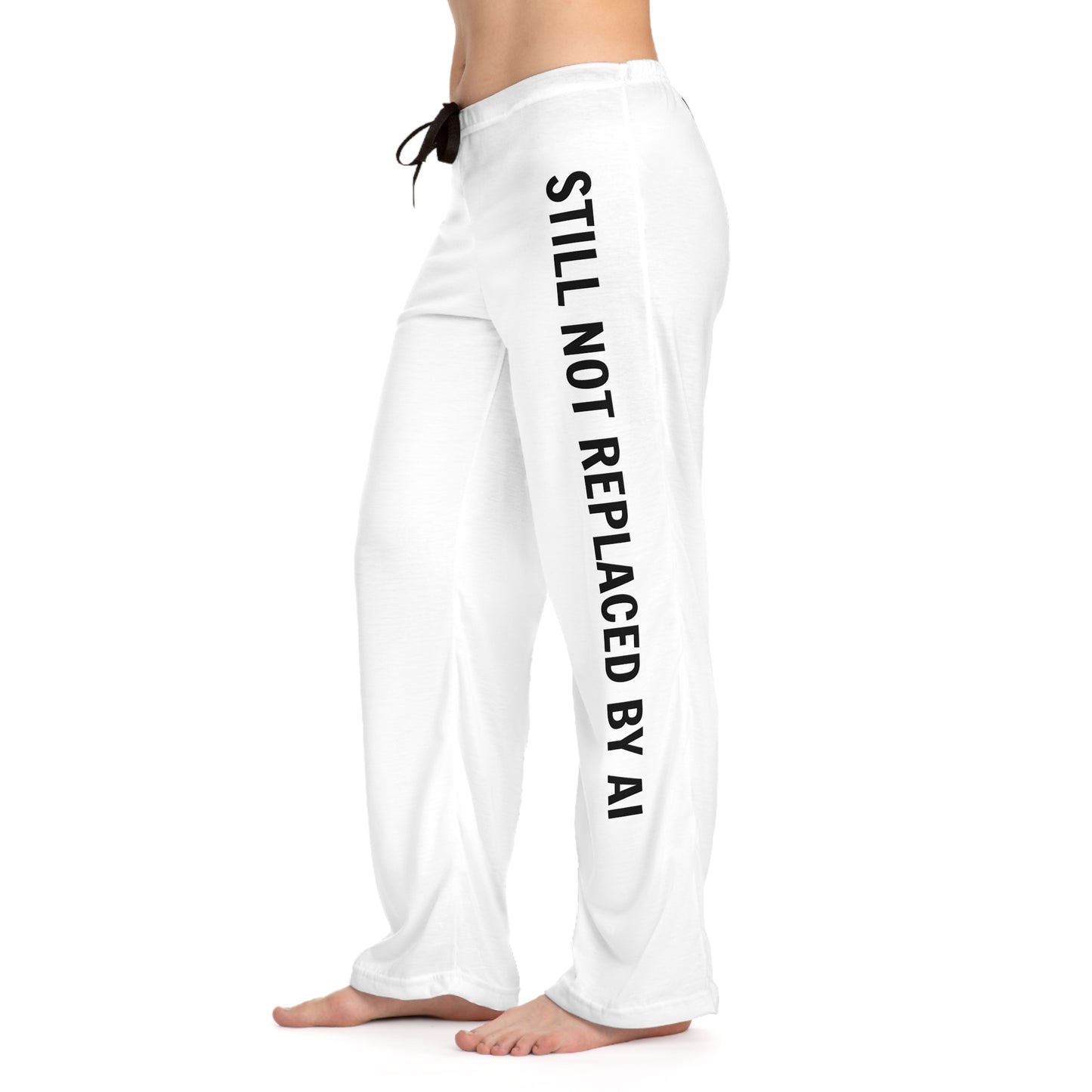 Still Not Replaced by AI – Women’s Pajama Pants for Coders | Silky Soft All-Over Print Lounge Pants