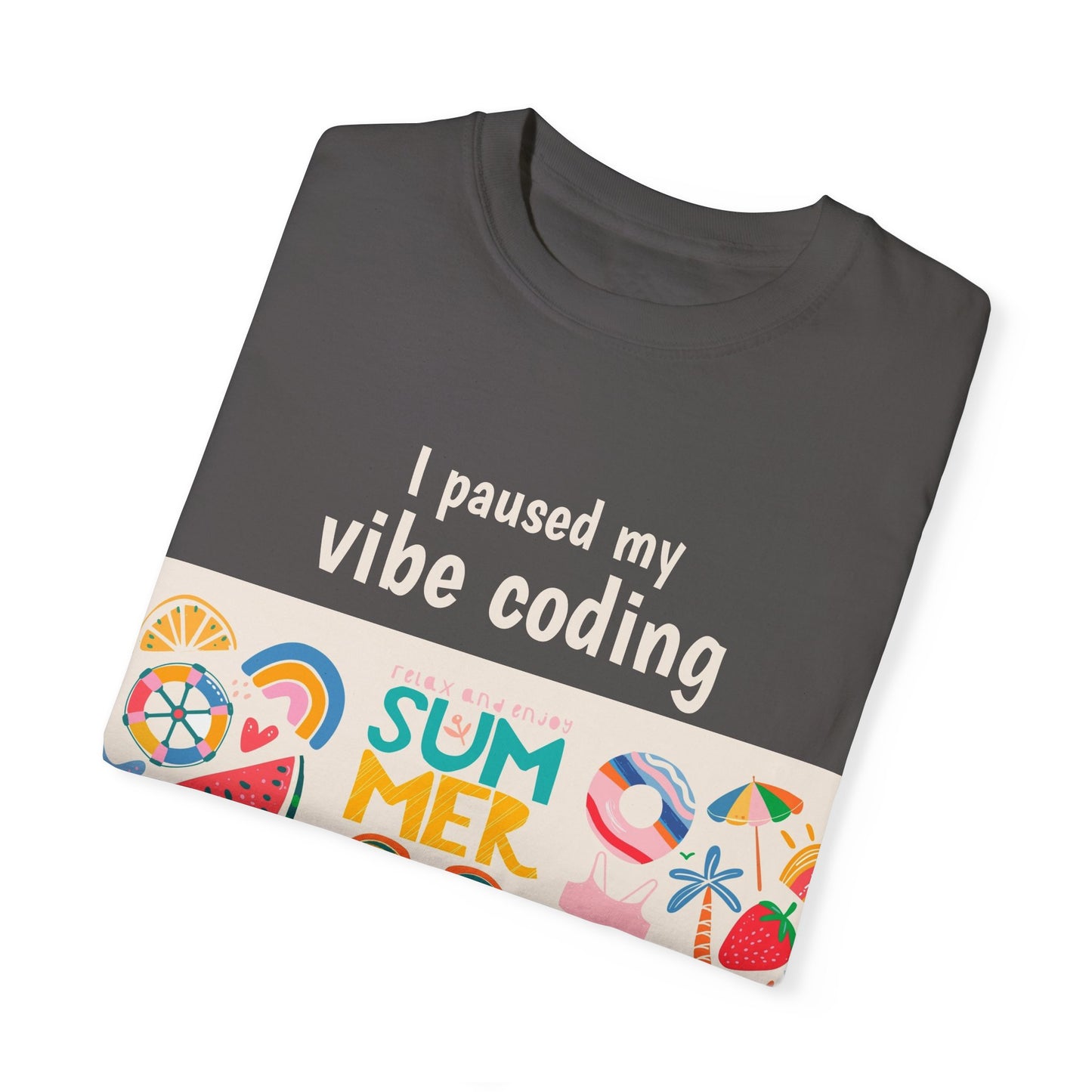 I Paused My Vibe Coding To Be Here T-Shirt | Funny Programmer Tee | Coding Humor Gift