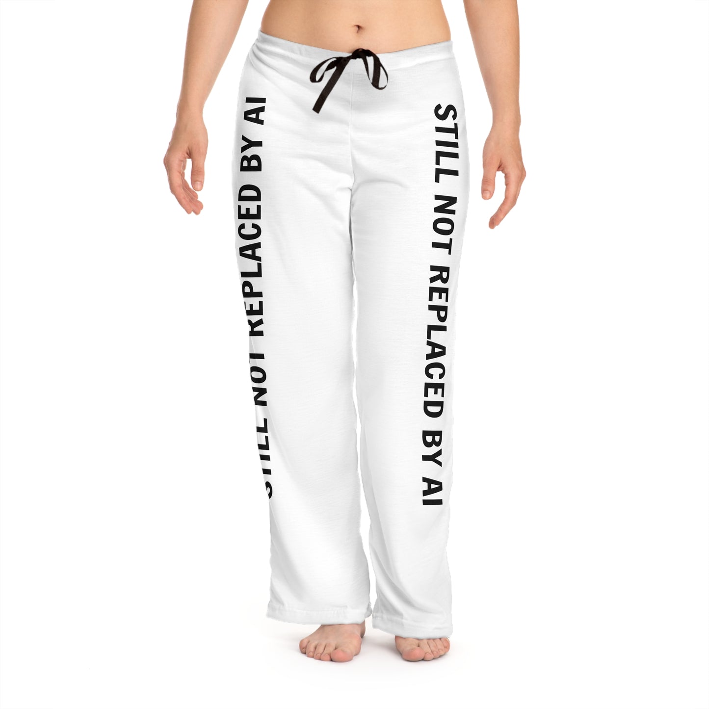 Still Not Replaced by AI – Women’s Pajama Pants for Coders | Silky Soft All-Over Print Lounge Pants