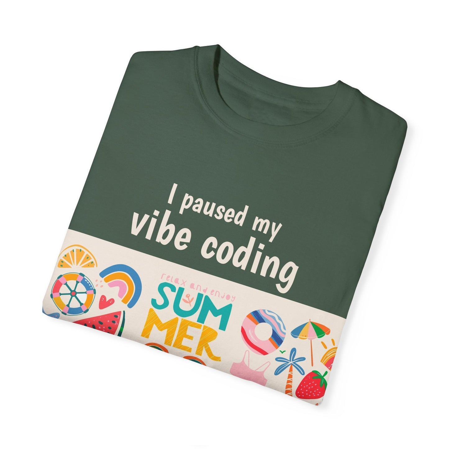 I Paused My Vibe Coding To Be Here T-Shirt | Funny Programmer Tee | Coding Humor Gift