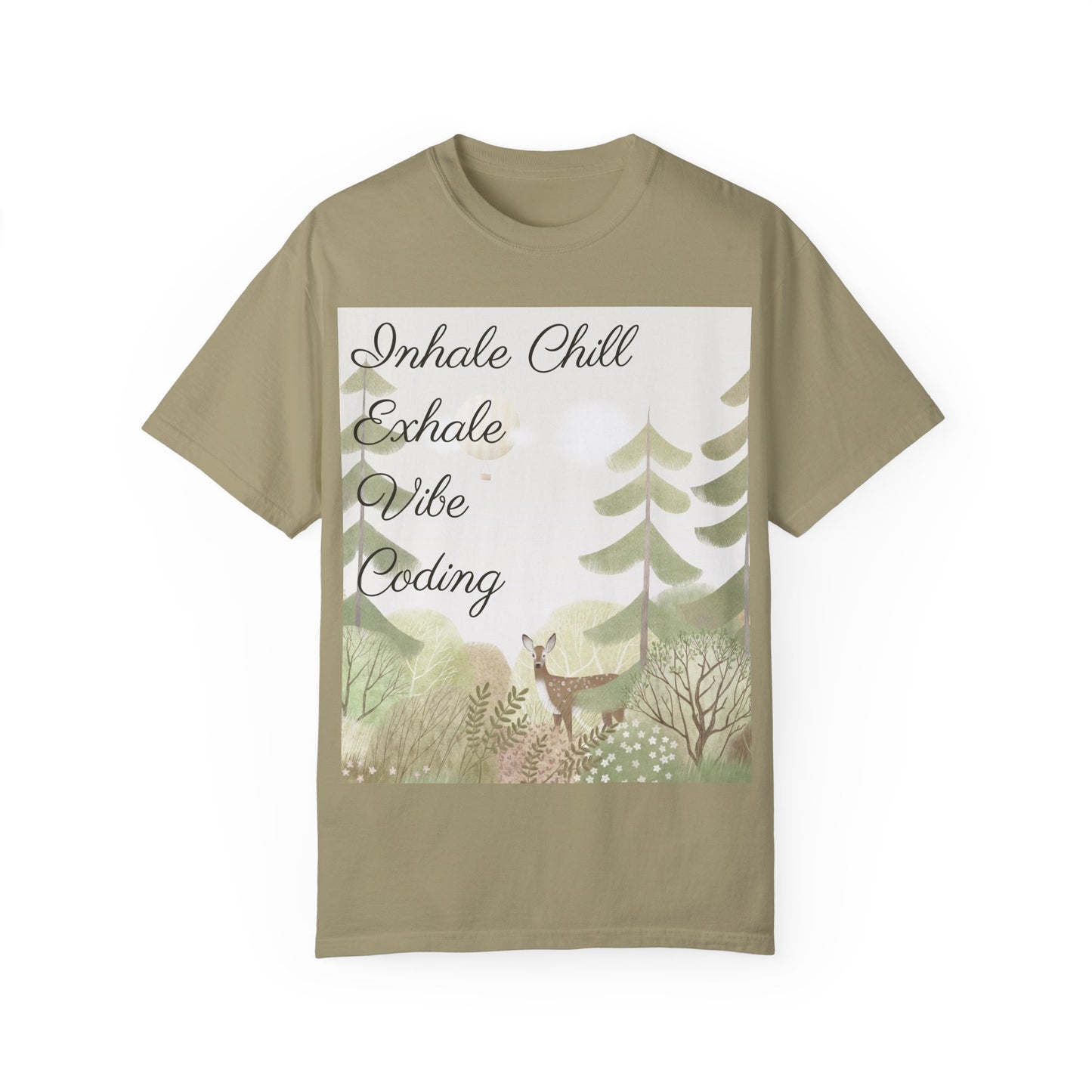 Inhale Chill Exhale Vibe Coding T-Shirt | Relaxed Developer Tee | Mindful Programmer Gift