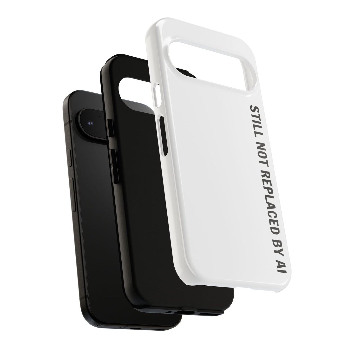 Still Not Replaced by AI – Funny Tough Phone Case for Programmers & Tech Enthusiasts