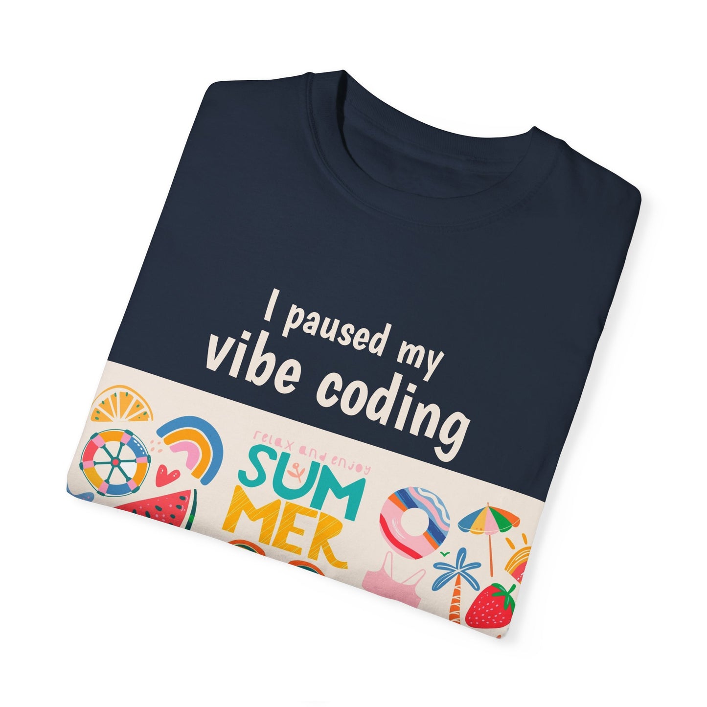 I Paused My Vibe Coding To Be Here T-Shirt | Funny Programmer Tee | Coding Humor Gift