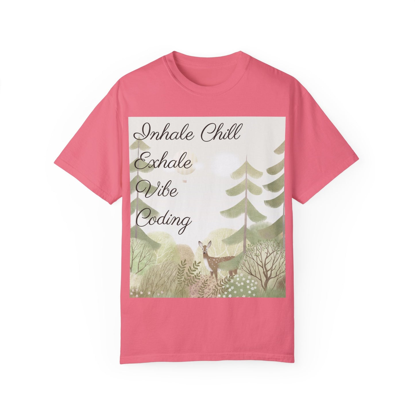Inhale Chill Exhale Vibe Coding T-Shirt | Relaxed Developer Tee | Mindful Programmer Gift