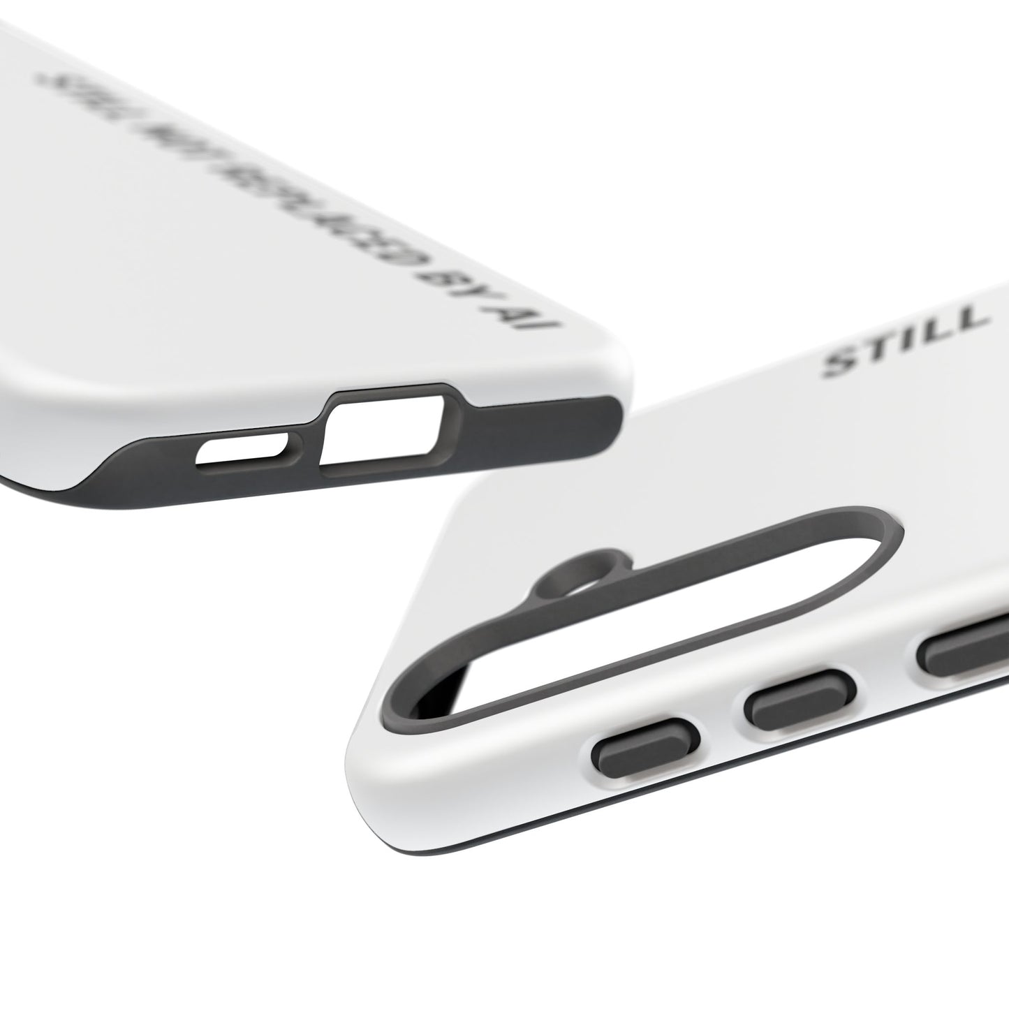 Still Not Replaced by AI – Funny Tough Phone Case for Programmers & Tech Enthusiasts