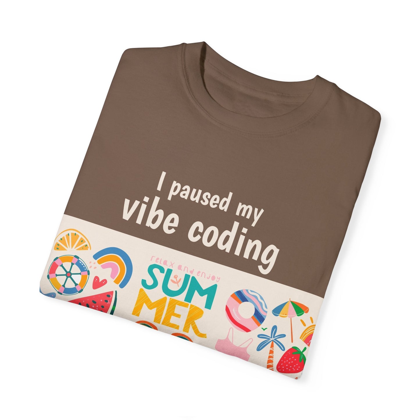 I Paused My Vibe Coding To Be Here T-Shirt | Funny Programmer Tee | Coding Humor Gift