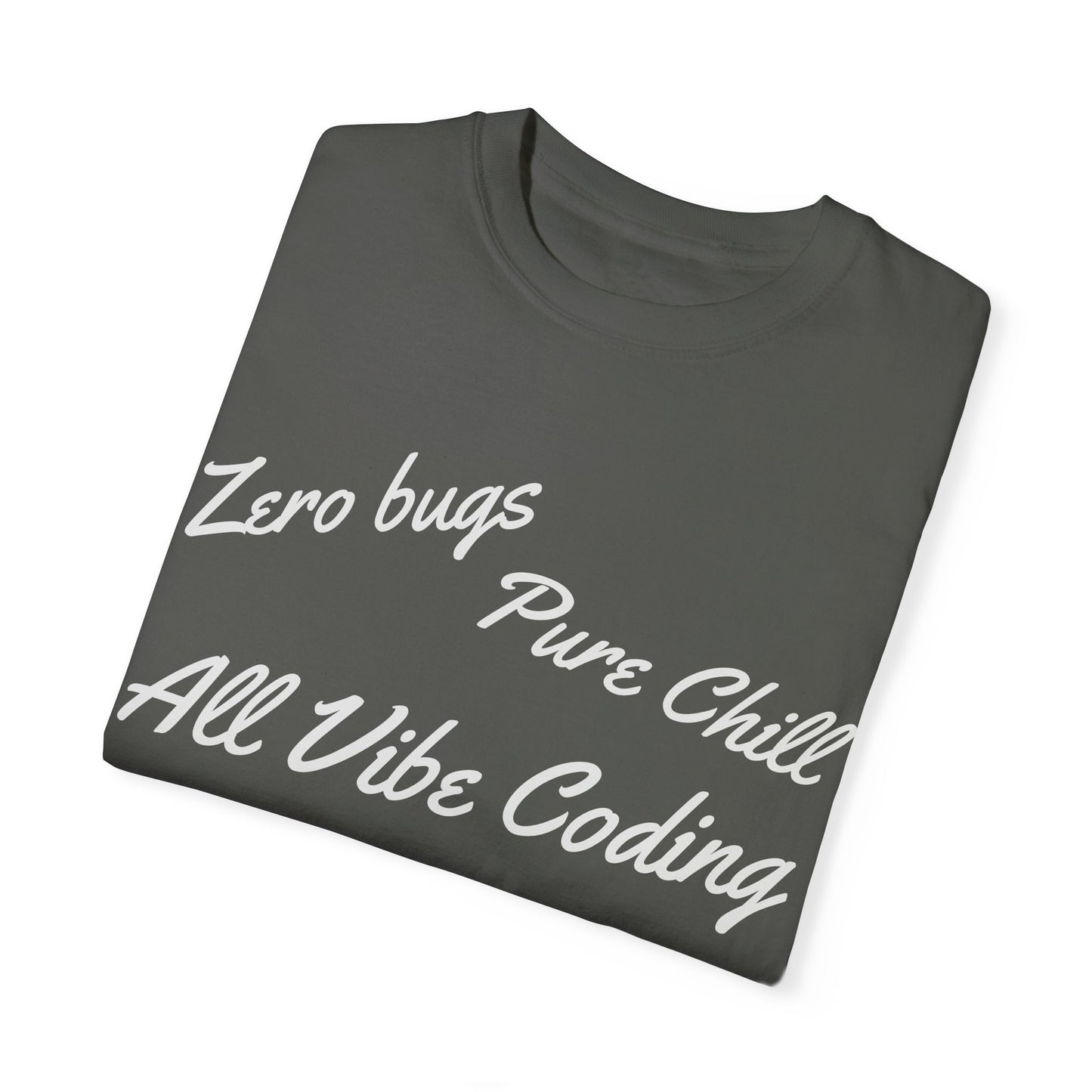 Zero Bugs Pure Chill All Vibe Coding T-Shirt | Funny Developer Tee | Coding Gif