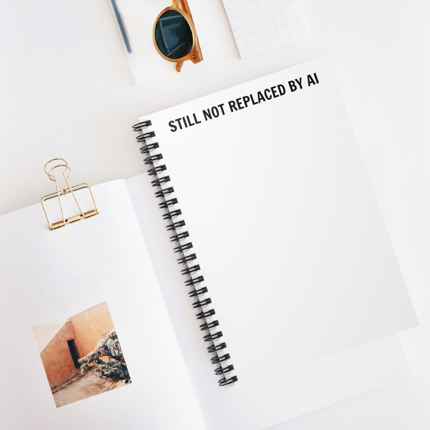 Still Not Replaced by AI – Spiral Notebook for Coders, Thinkers & Dreamers | 118 Pages, Ruled Line