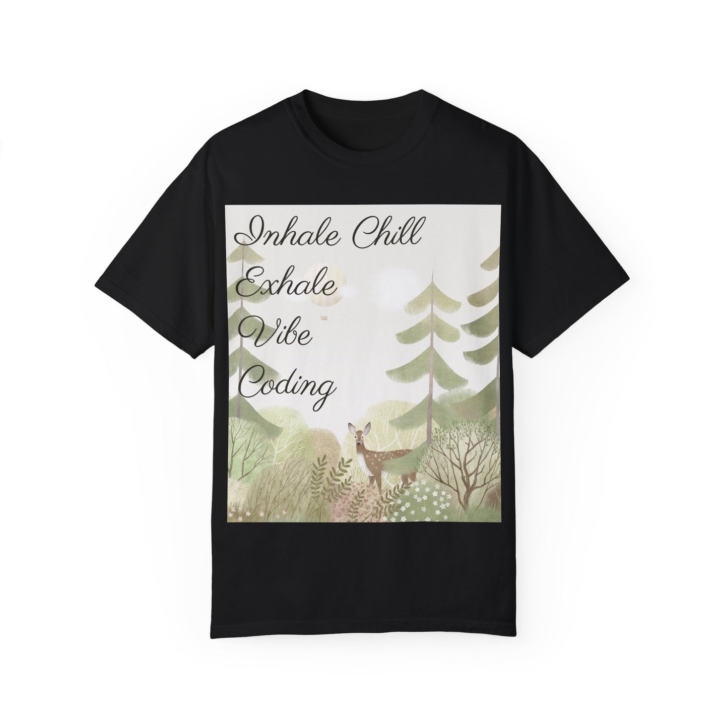 Inhale Chill Exhale Vibe Coding T-Shirt | Relaxed Developer Tee | Mindful Programmer Gift