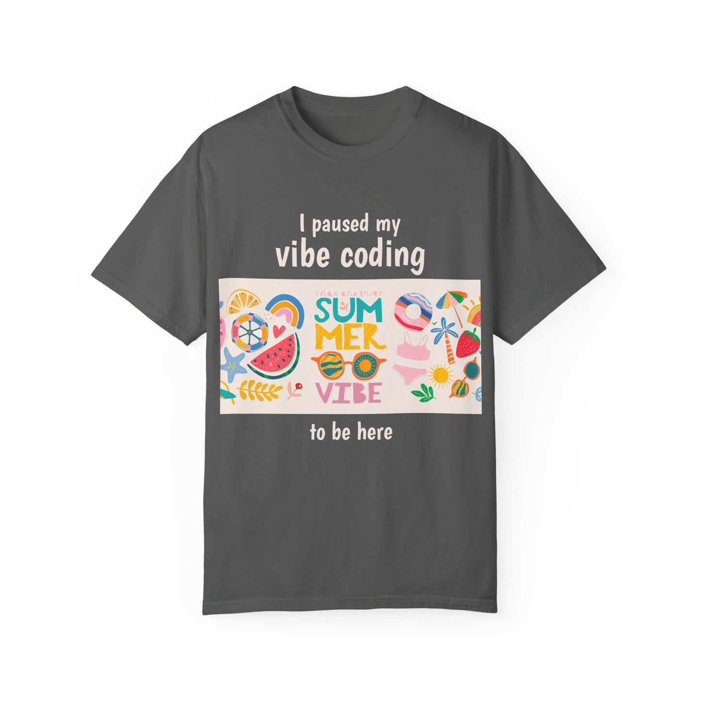 I Paused My Vibe Coding To Be Here T-Shirt | Funny Programmer Tee | Coding Humor Gift