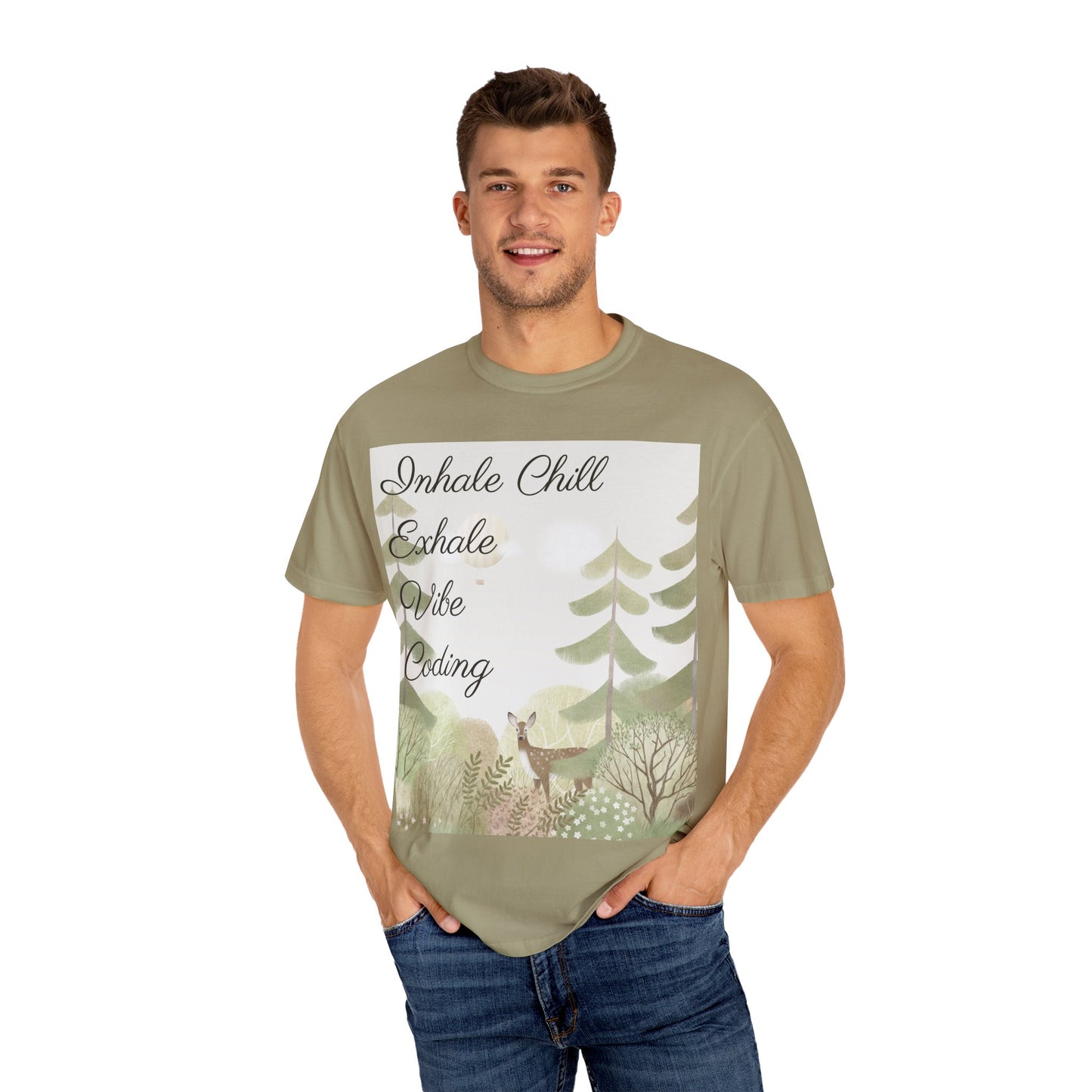 Inhale Chill Exhale Vibe Coding T-Shirt | Relaxed Developer Tee | Mindful Programmer Gift