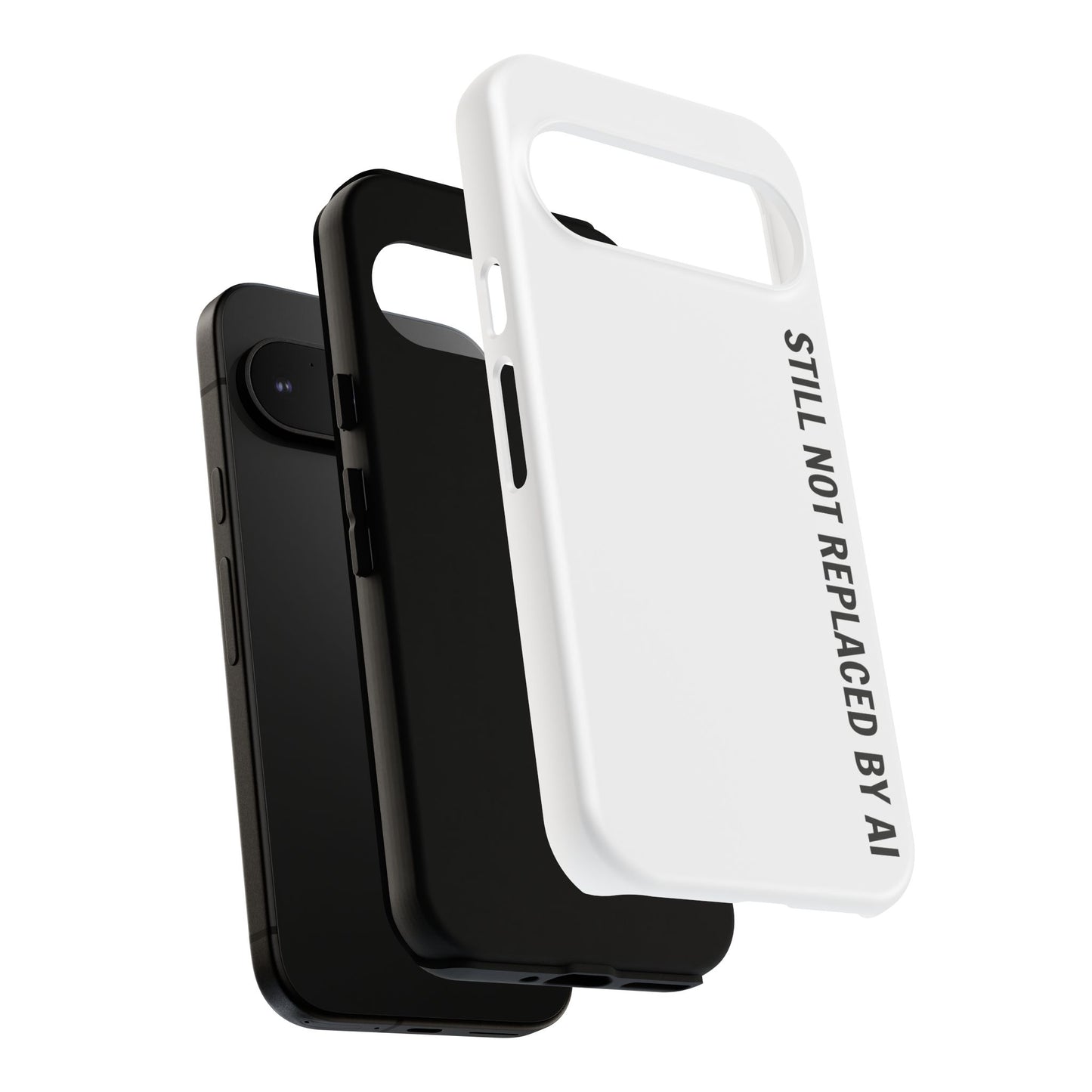 Still Not Replaced by AI – Funny Tough Phone Case for Programmers & Tech Enthusiasts