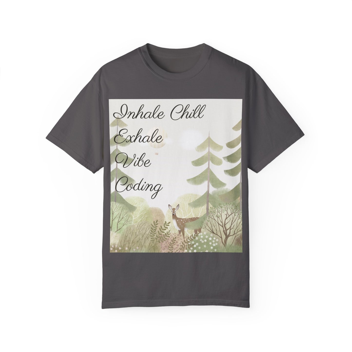 Inhale Chill Exhale Vibe Coding T-Shirt | Relaxed Developer Tee | Mindful Programmer Gift