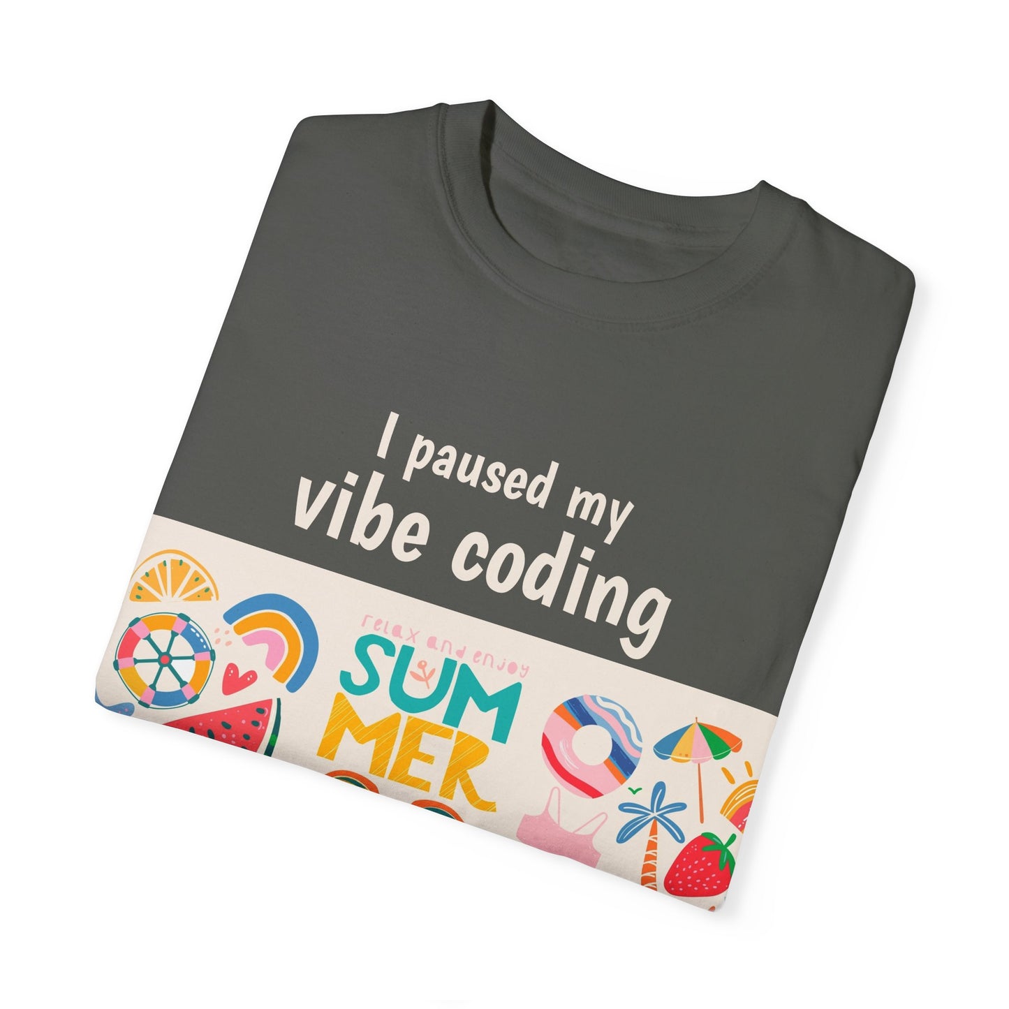 I Paused My Vibe Coding To Be Here T-Shirt | Funny Programmer Tee | Coding Humor Gift
