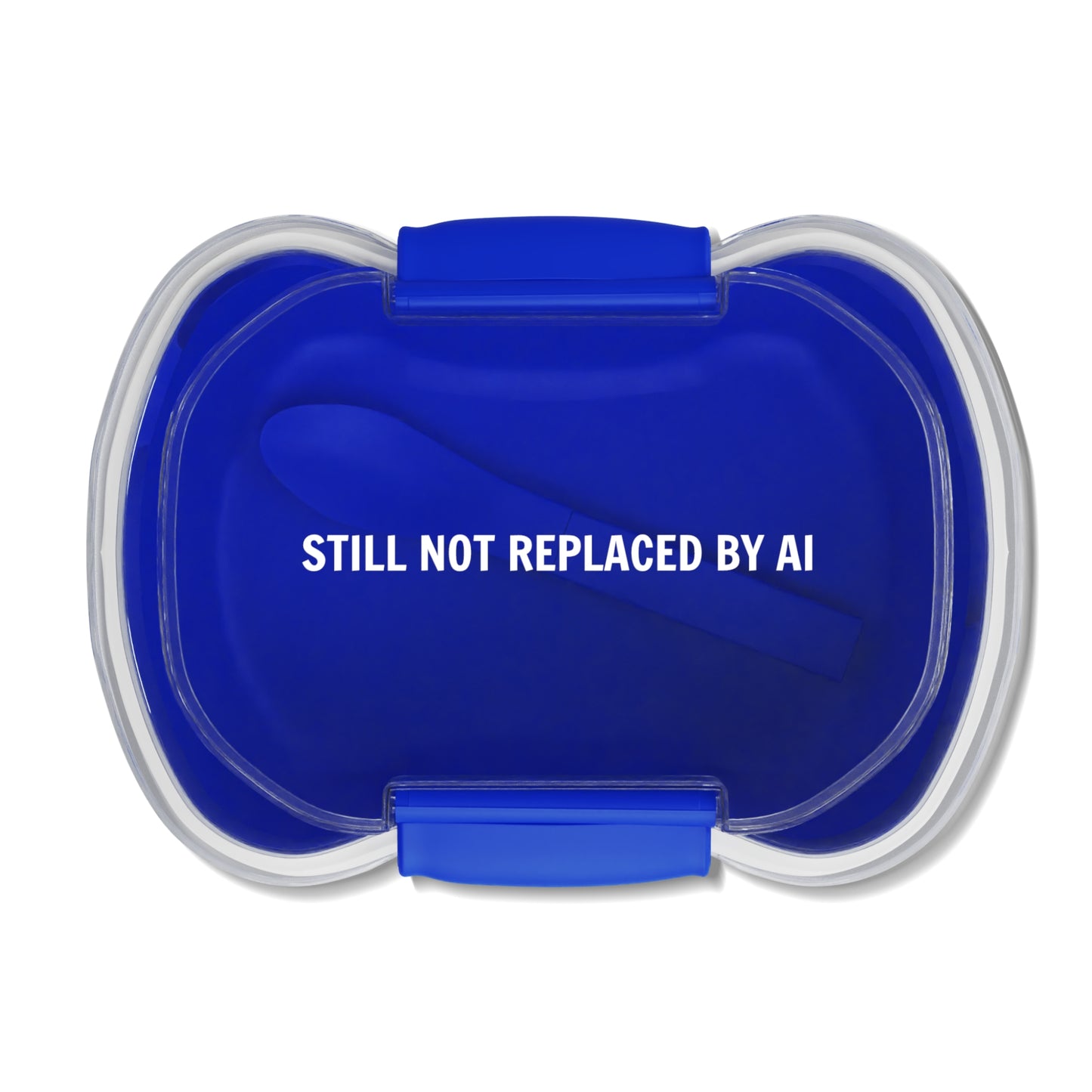 Still Not Replaced by AI – Two-Tier Bento Box for Coders | BPA-Free, Microwave Safe, Spoon Included