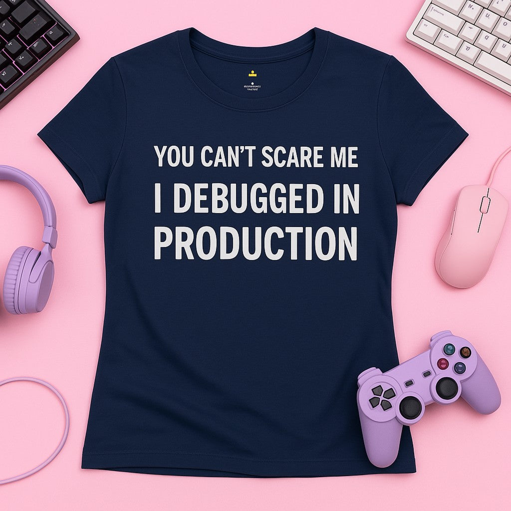 You Can't Scare Me, I Debugged in Production – Funny Coder T-Shirt | Dev Humor, IT Apparel