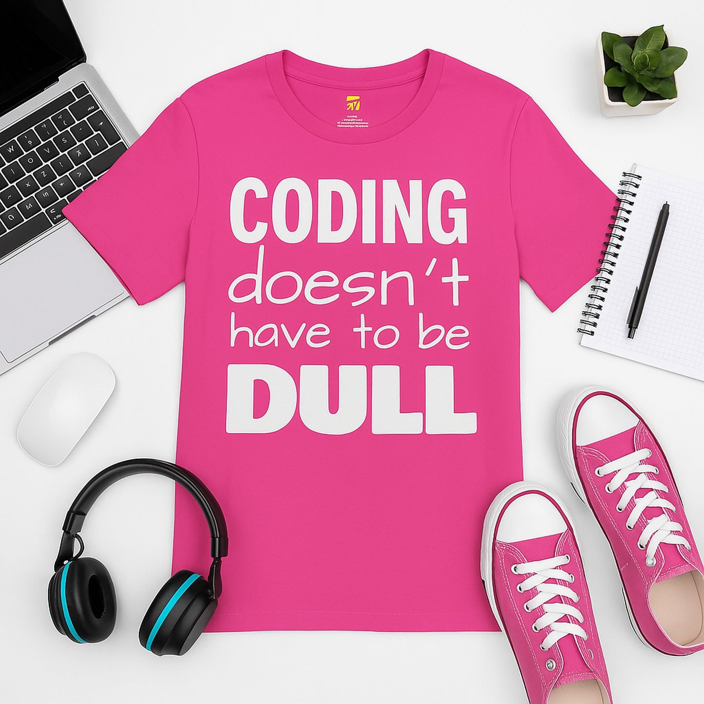 Coding Doesn’t Have to Be Dull – Retro Coder Shirt | Premium Soft-Fit Developer Shirt