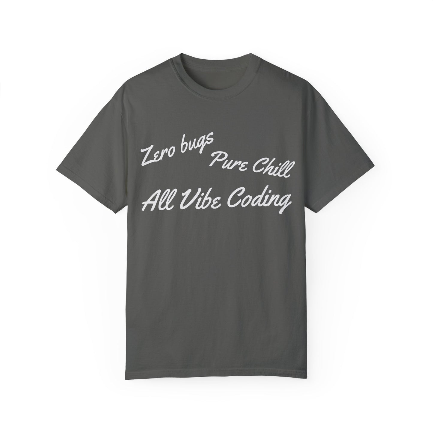 Zero Bugs Pure Chill All Vibe Coding T-Shirt | Funny Developer Tee | Coding Gif