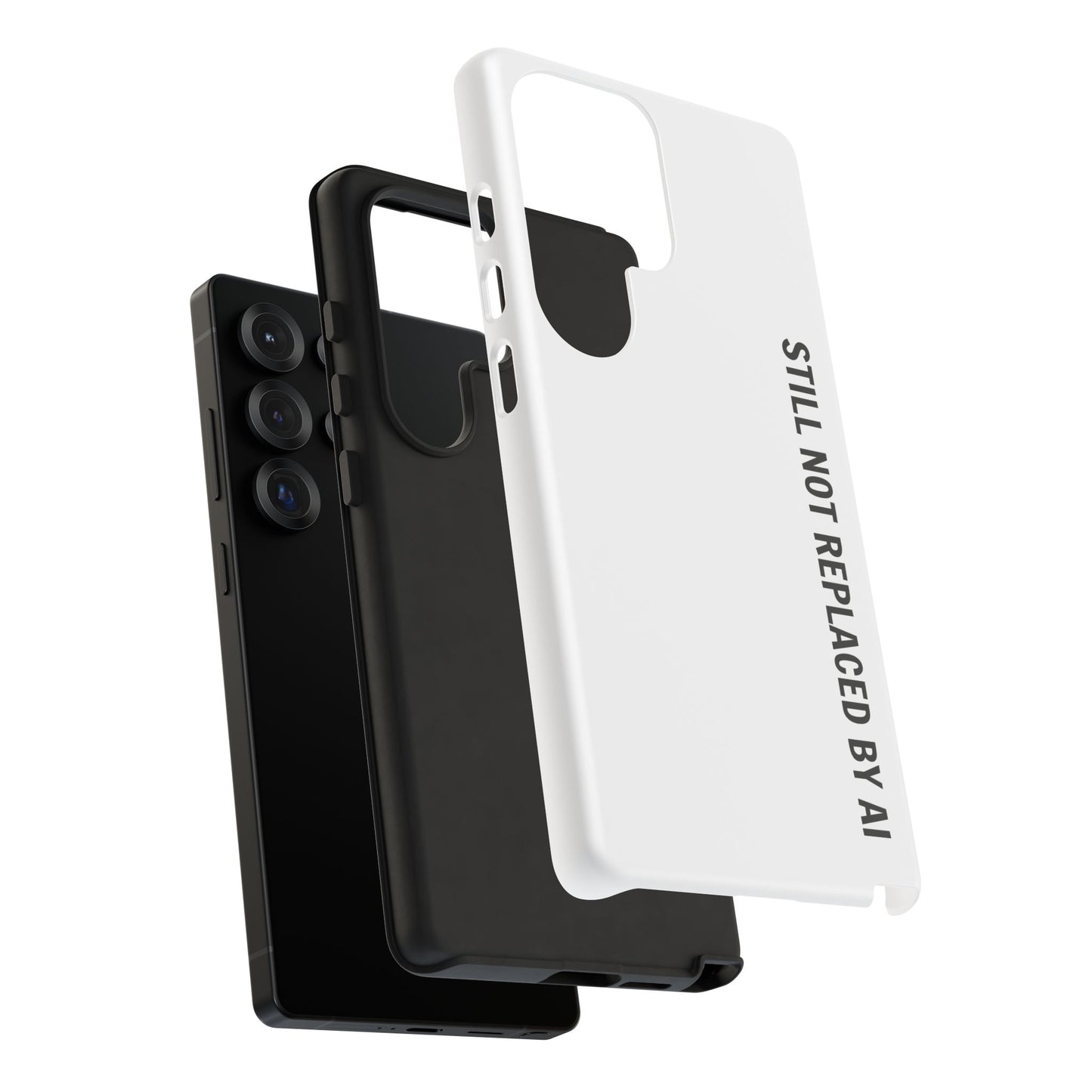 Still Not Replaced by AI – Funny Tough Phone Case for Programmers & Tech Enthusiasts