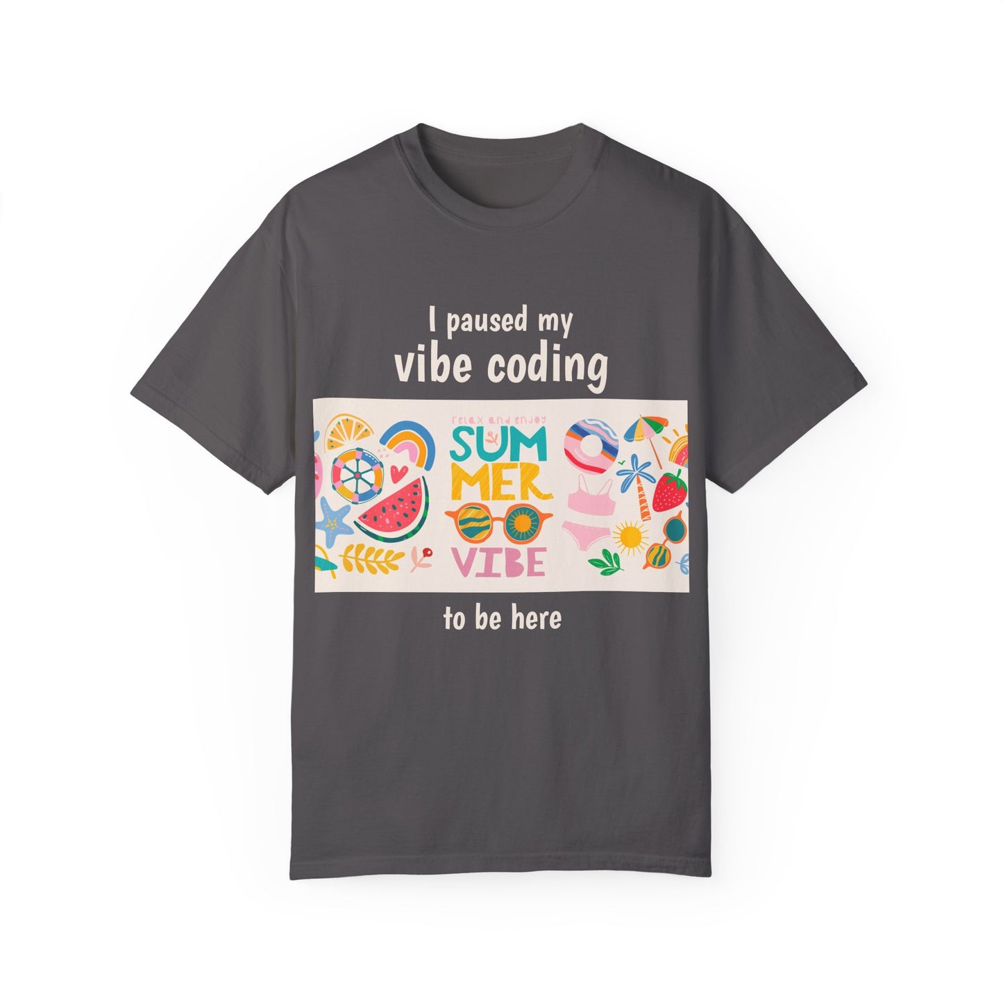 I Paused My Vibe Coding To Be Here T-Shirt | Funny Programmer Tee | Coding Humor Gift