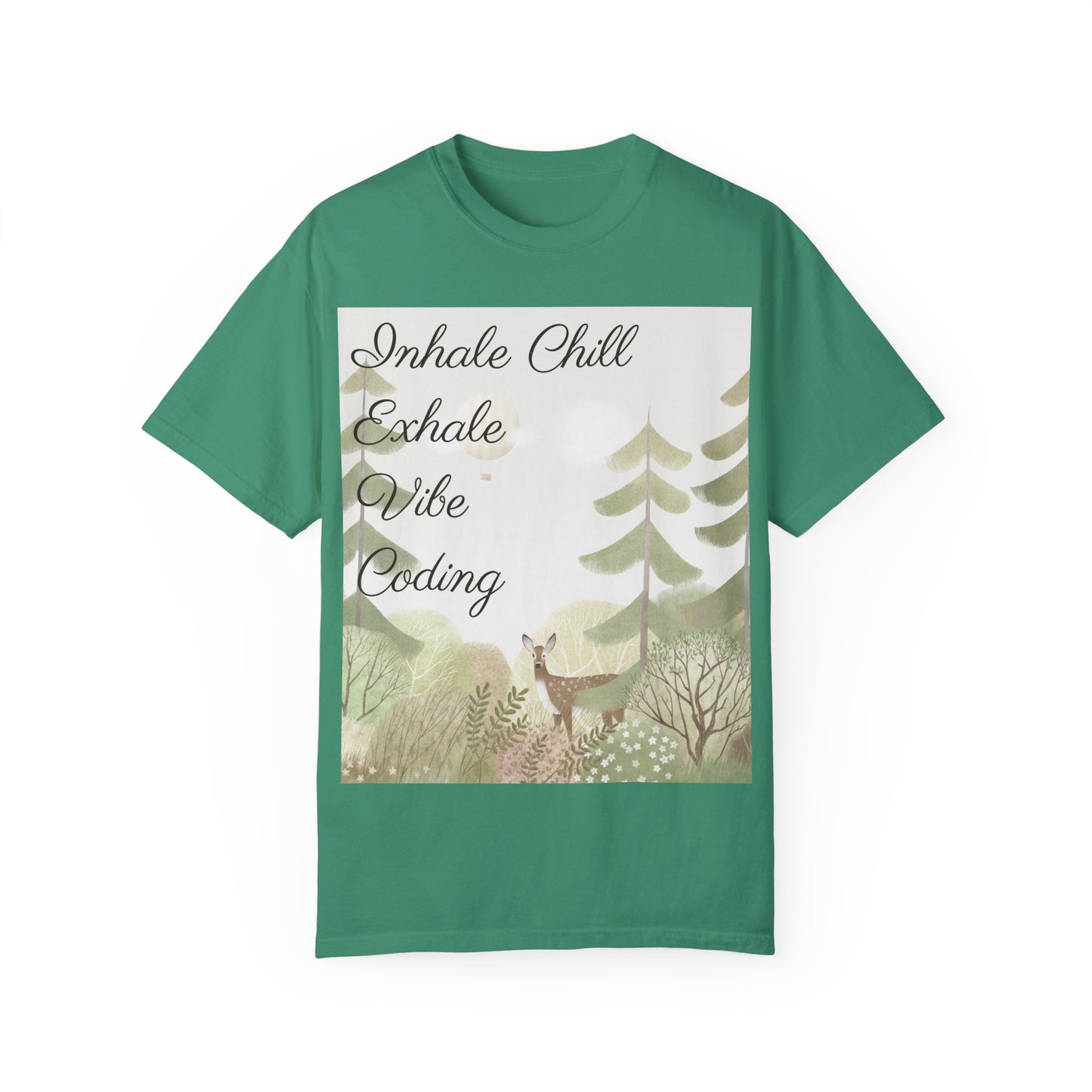 Inhale Chill Exhale Vibe Coding T-Shirt | Relaxed Developer Tee | Mindful Programmer Gift