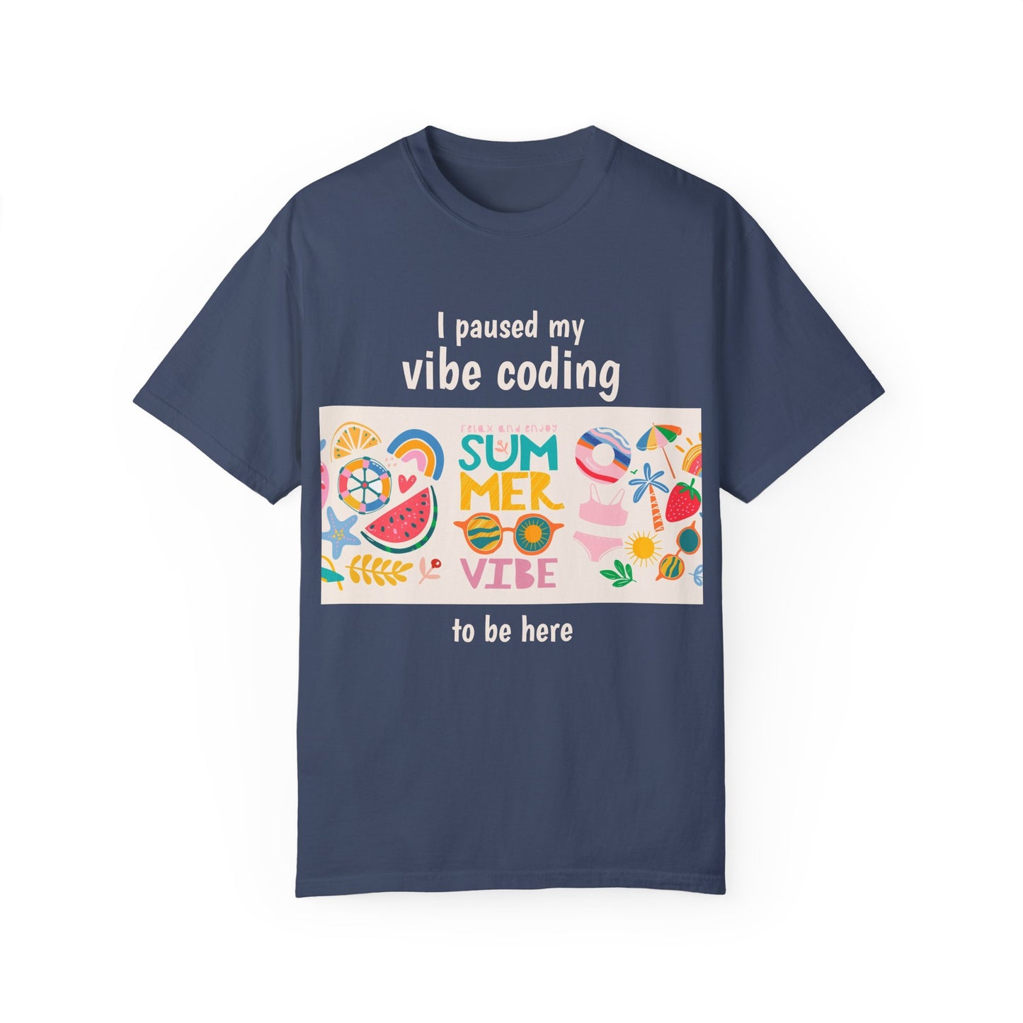 I Paused My Vibe Coding To Be Here T-Shirt | Funny Programmer Tee | Coding Humor Gift