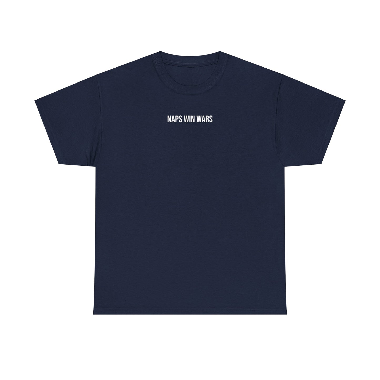 Men Heavy Cotton Tee – ‘Naps Win Wars' | Mental Strength, Relaxation, and Wellness Shirt