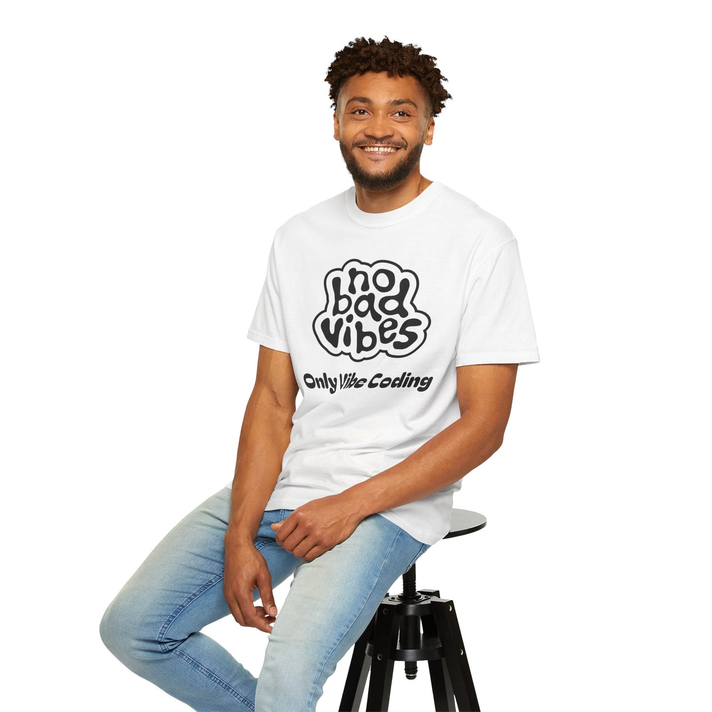 No Bad Vibes Only Vibe Coding T-Shirt | Positive Developer Tee | Programmer Gift