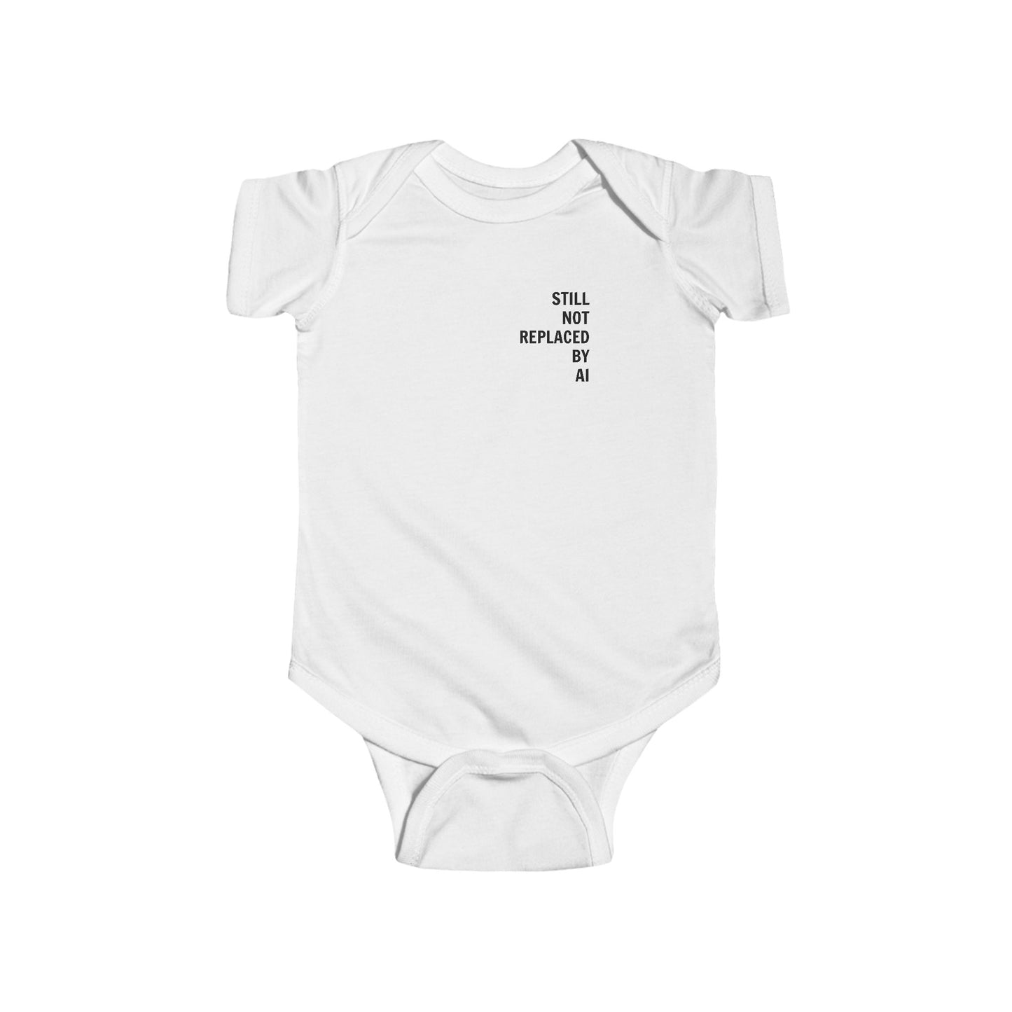 Still Not Replaced by AI – Funny Baby Bodysuit for Future Coders