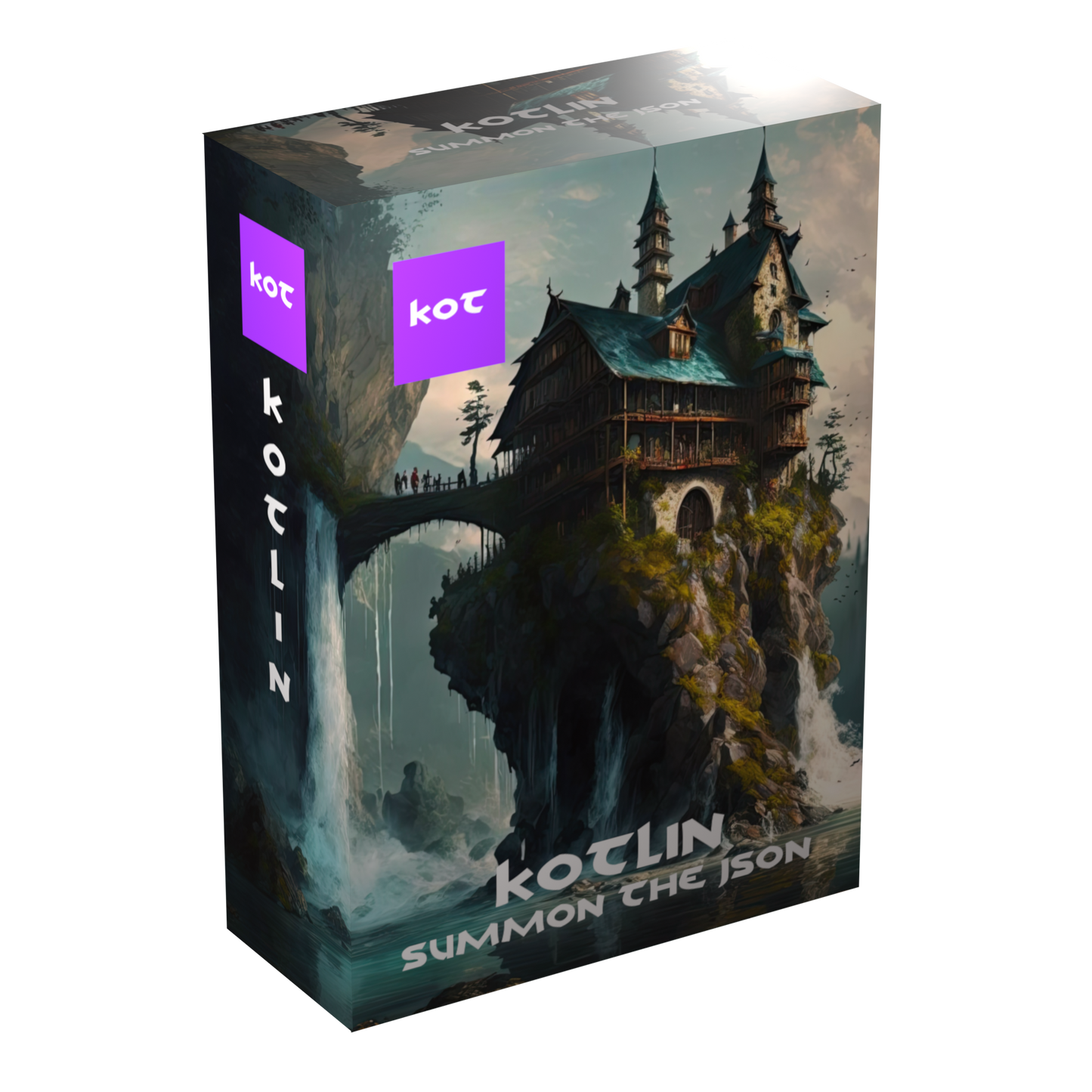 Front view of the Kotlin flashcards box