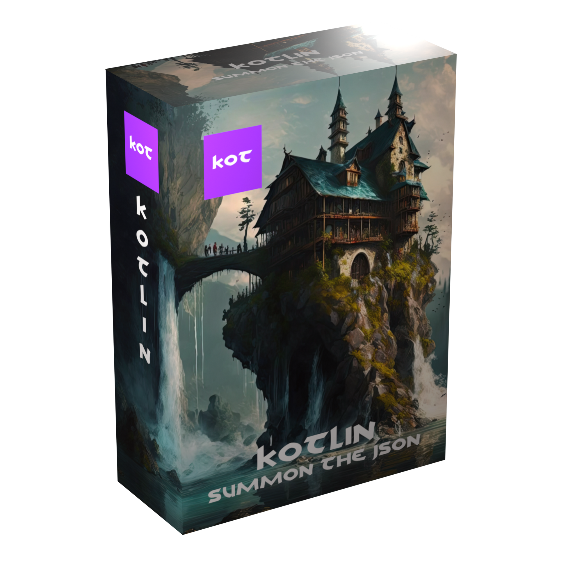Front view of the Kotlin flashcards box