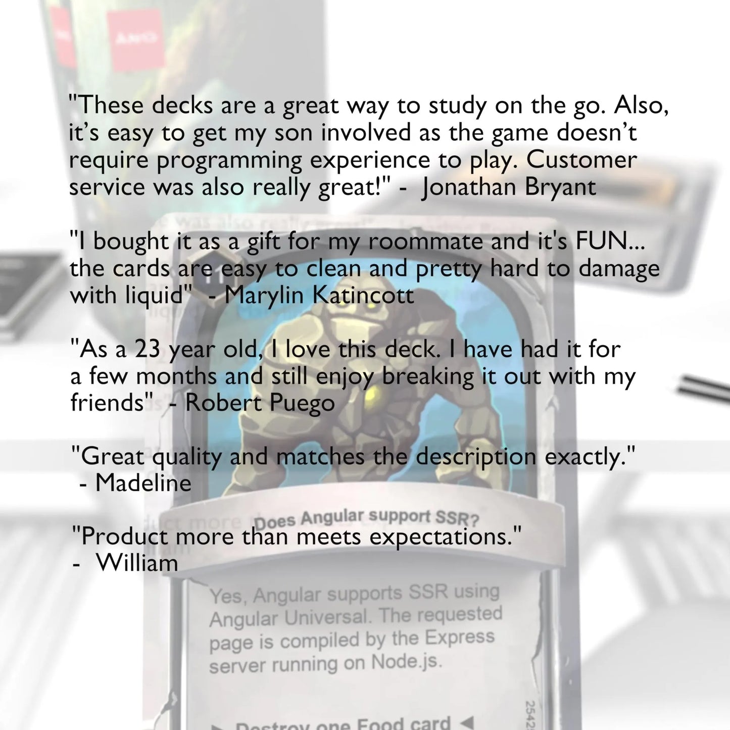 Positive customer reviews about Golang flashcards from satisfied users