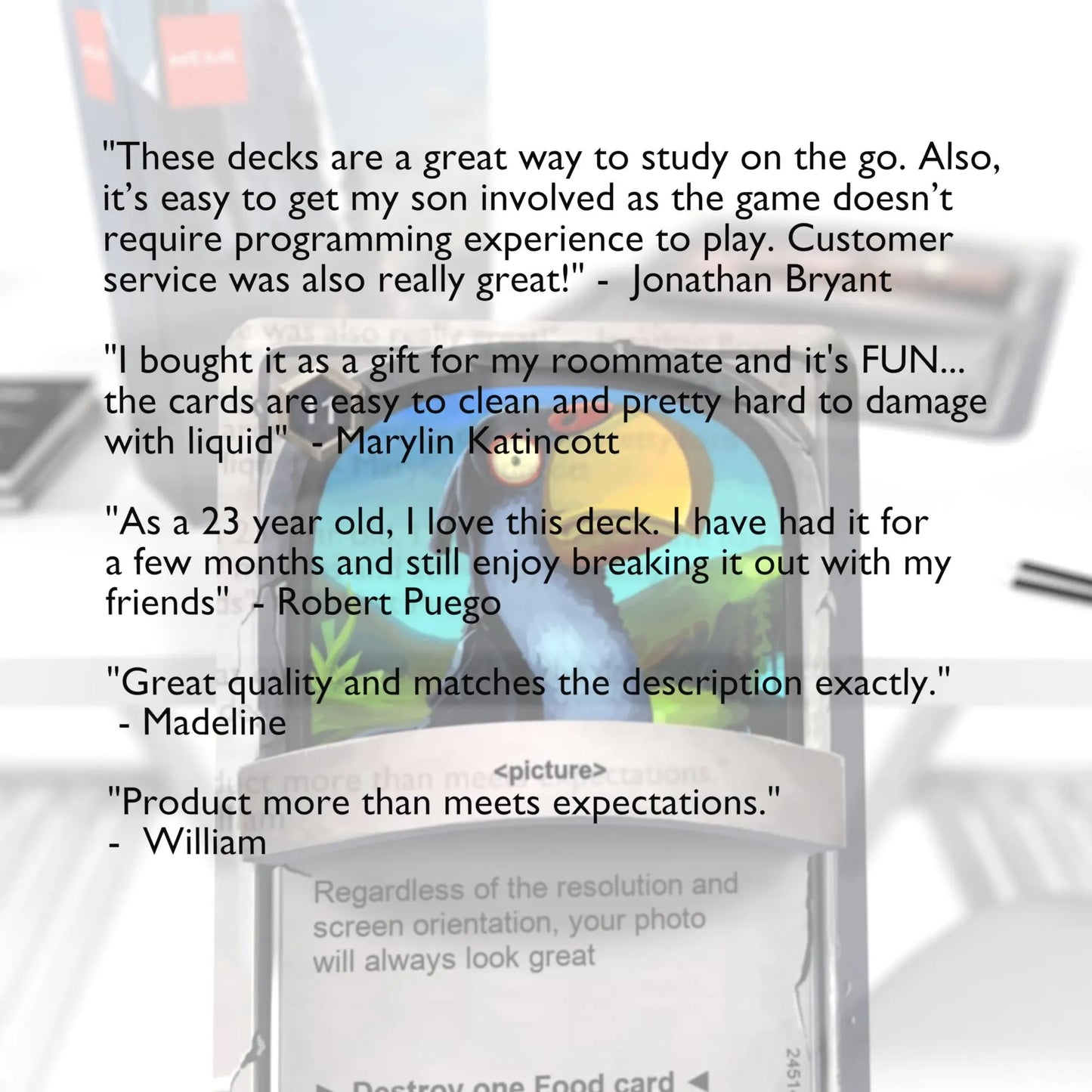 Positive customer reviews about HTML flashcards from satisfied users