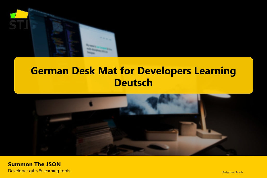 German Desk Mat for Developers Learning Deutsch
