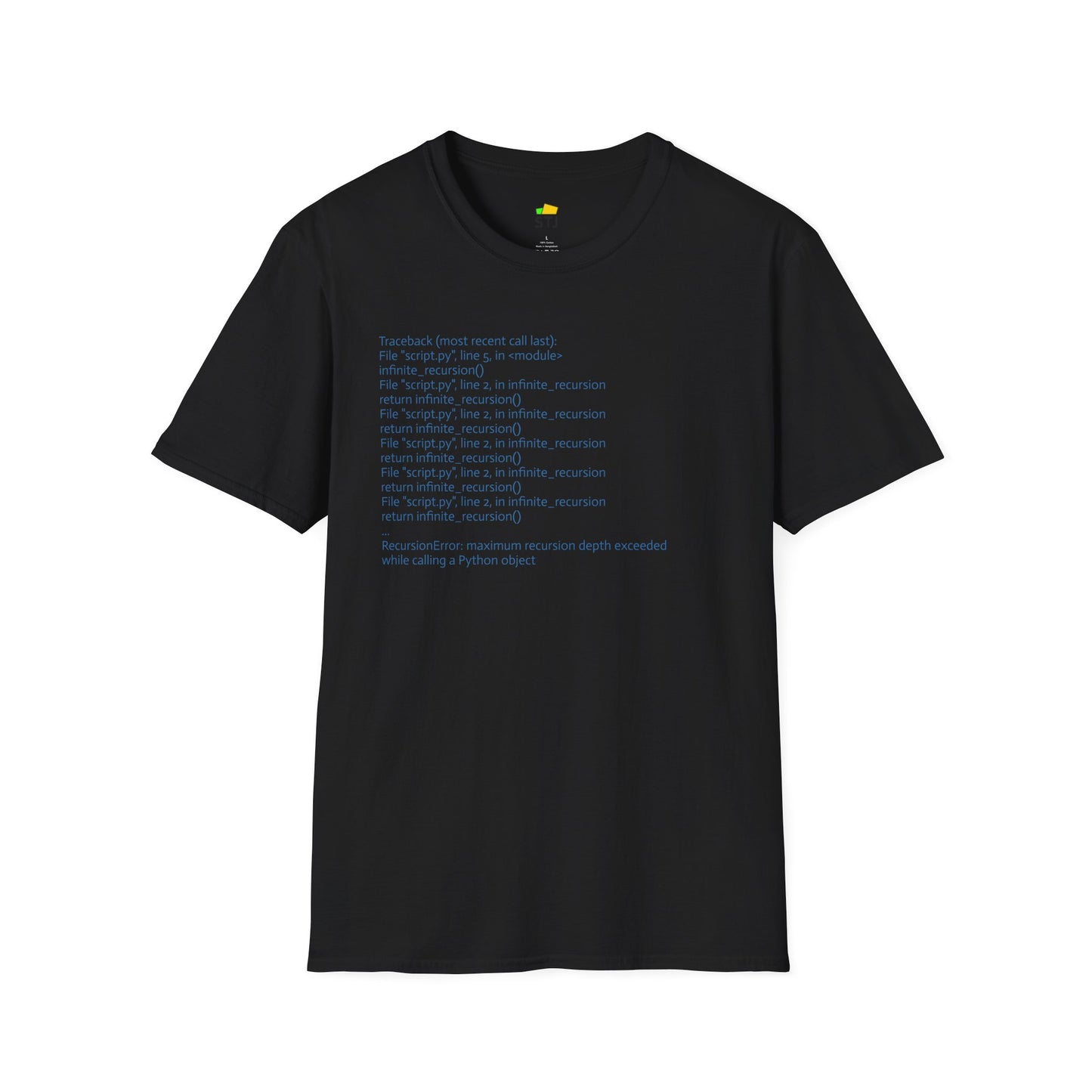 RecursionError – Funny Python Coder Shirt | Infinite Loop Dev Humor