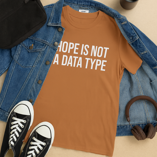 Hope Is Not a Data Type – Engineer Humor T-Shirt | Comfort Colors 1717