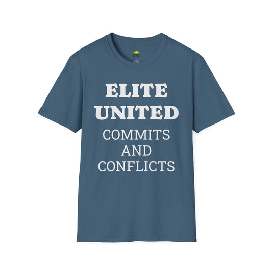 Elite United: Commits and Conflicts – Funny Programmer T-Shirt for Developers