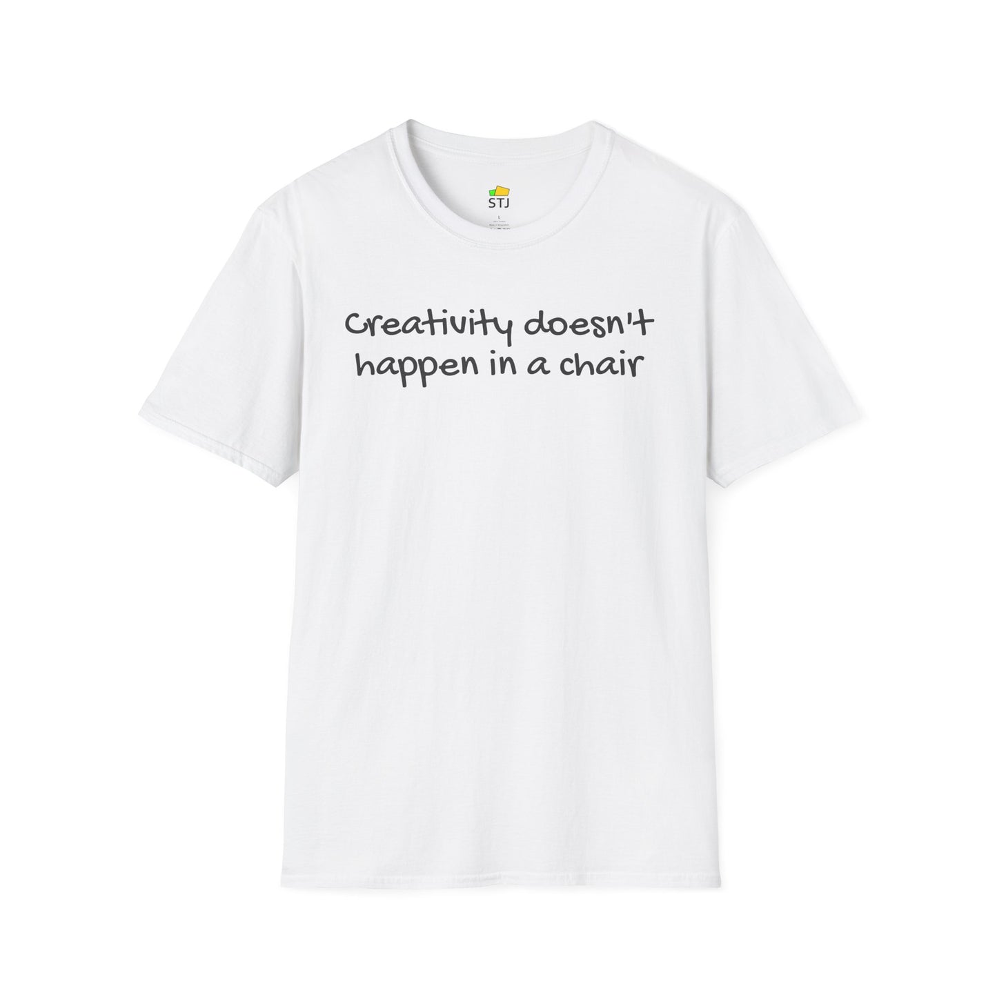 Creativity Doesn’t Happen in a Chair – Coder Shirt | Inspirational Developer Shirt