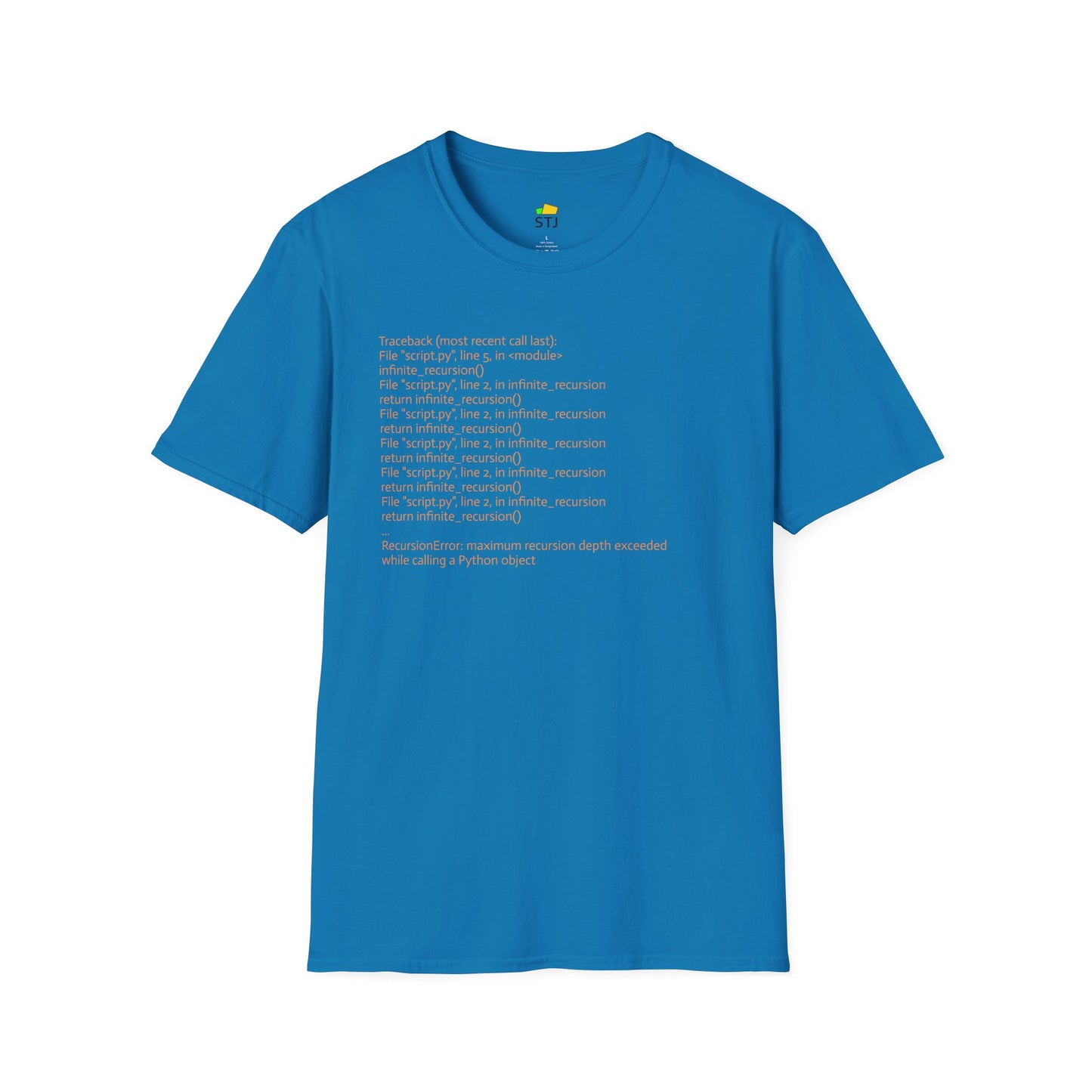 RecursionError – Funny Python Coder Shirt | Infinite Loop Dev Humor
