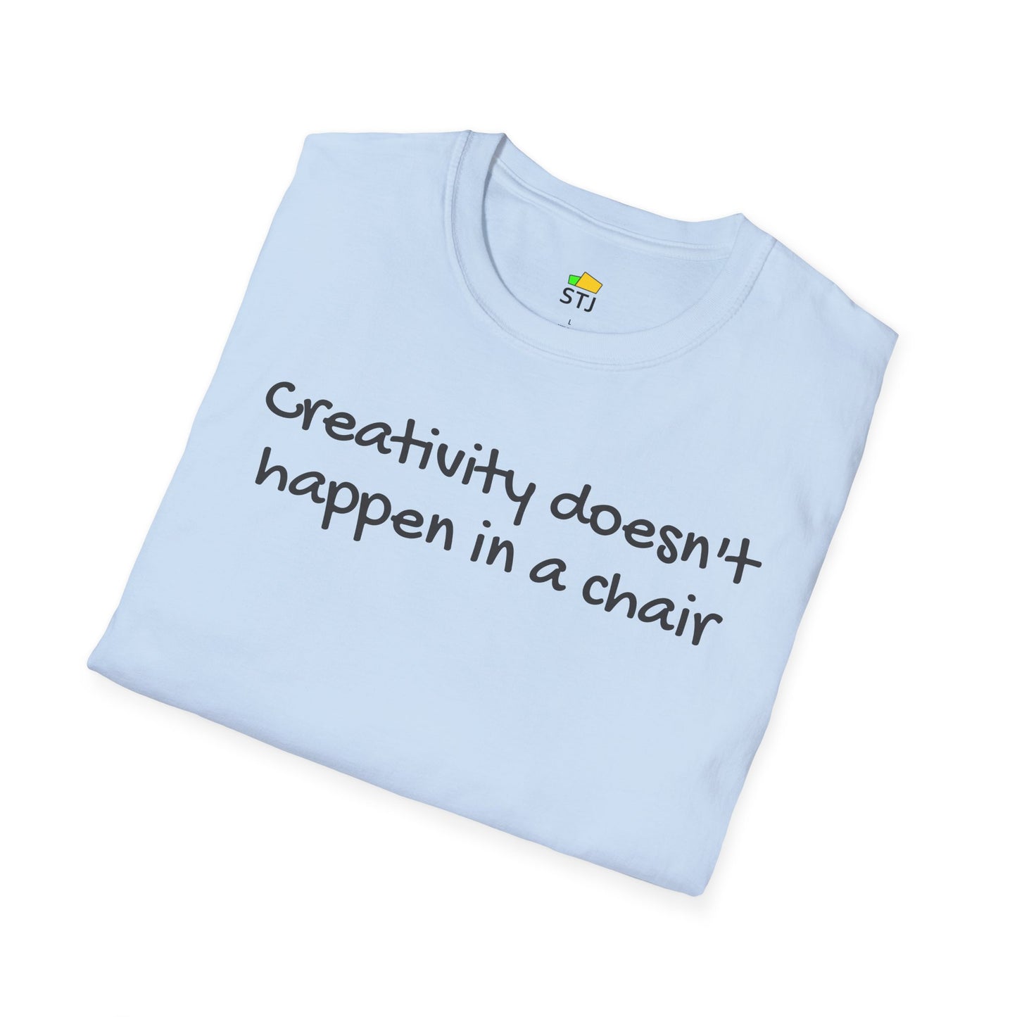 Creativity Doesn’t Happen in a Chair – Coder Shirt | Inspirational Developer Shirt