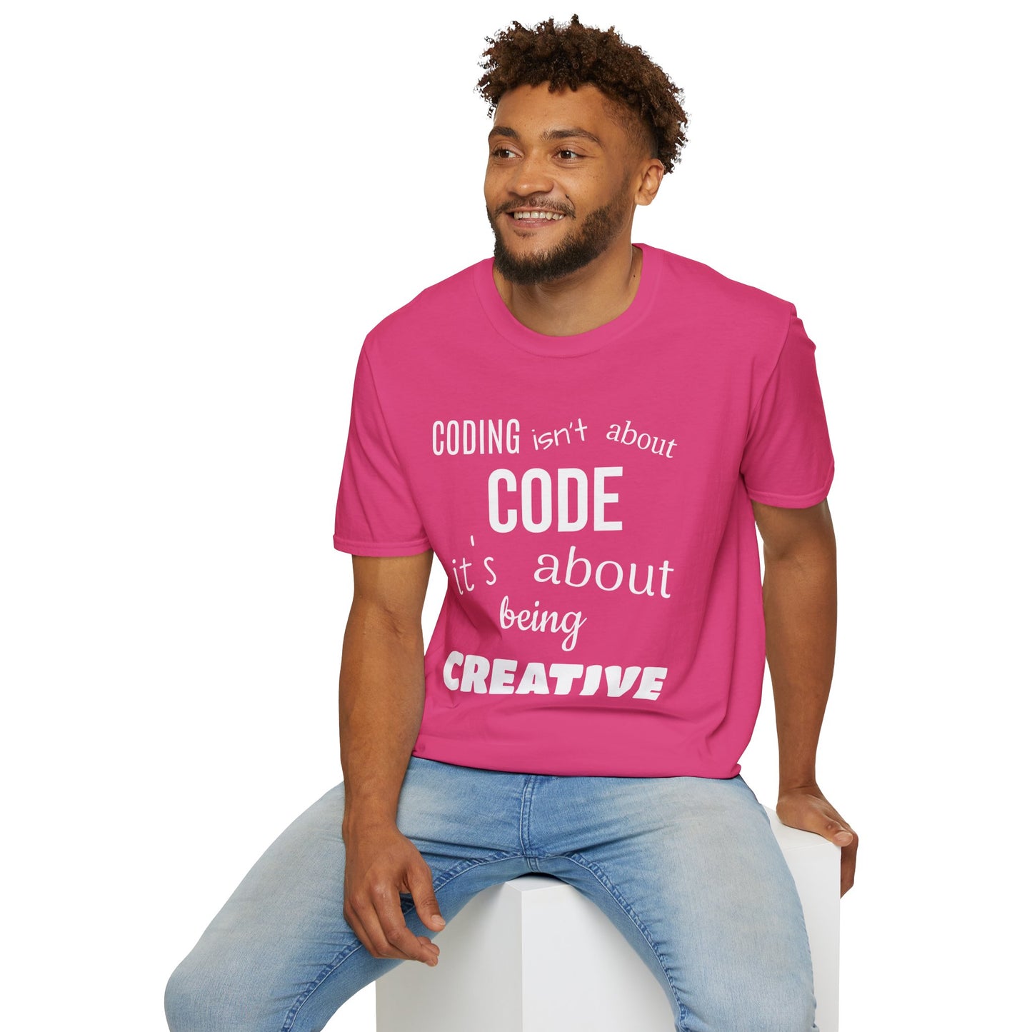 Coder Shirt – "Coding Isn't About Code, It's About Being Creative" – Programming T-Shirt for Developers