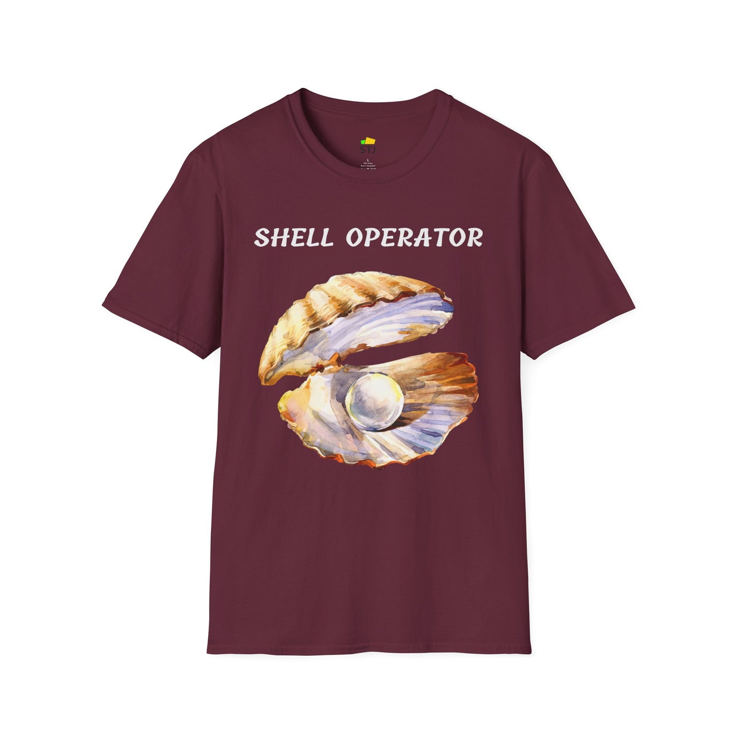 Shell Operator – Funny Programmer T-Shirt with Sea Shell Illustration