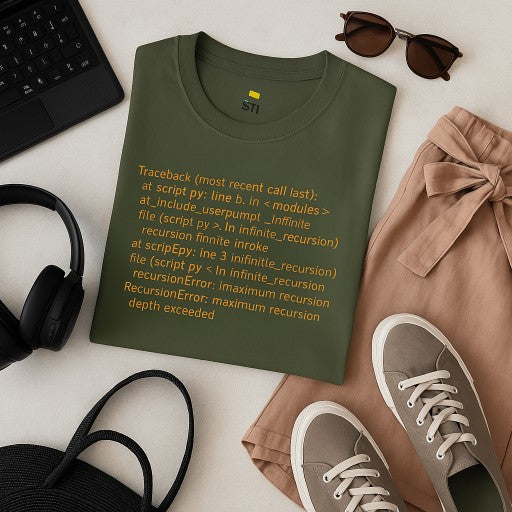 RecursionError – Funny Python Coder Shirt | Infinite Loop Dev Humor