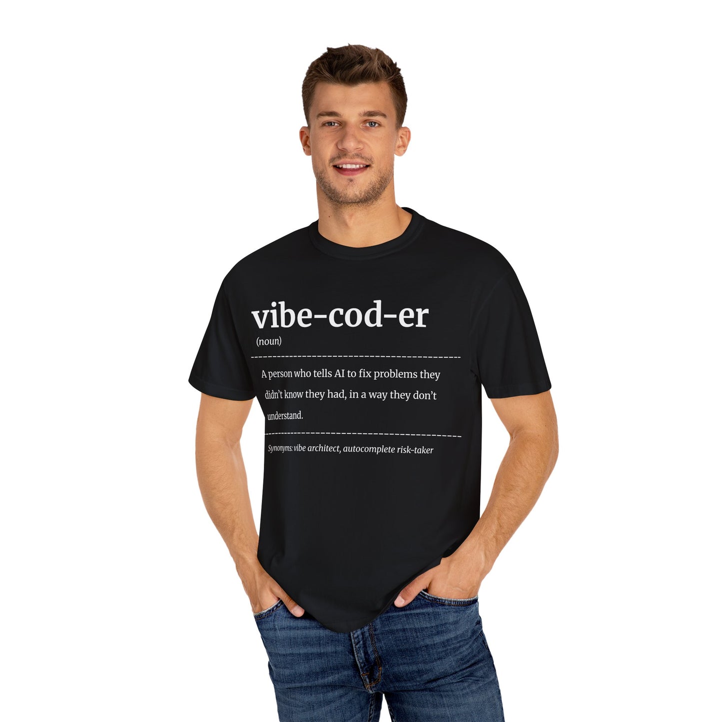 Vibe Coder T-Shirt – Funny AI Coding Shirt for Programmers, Developers & Tech Lovers