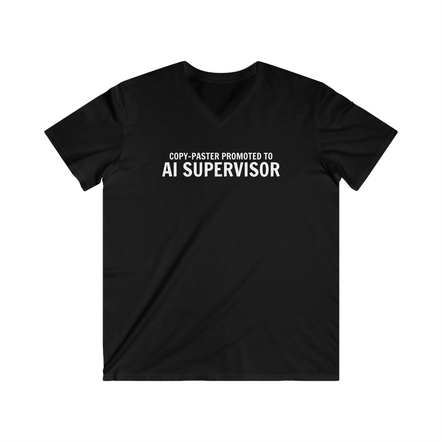 Coder Shirt – "Copy-Paster Promoted to AI Supervisor" – Funny Programming T-Shirt for Developers