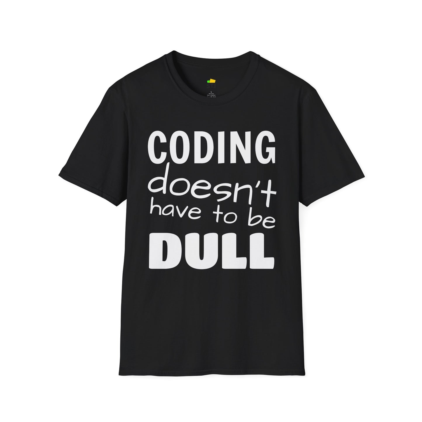 Coding Doesn’t Have to Be Dull – Retro Coder Shirt | Premium Soft-Fit Developer Shirt