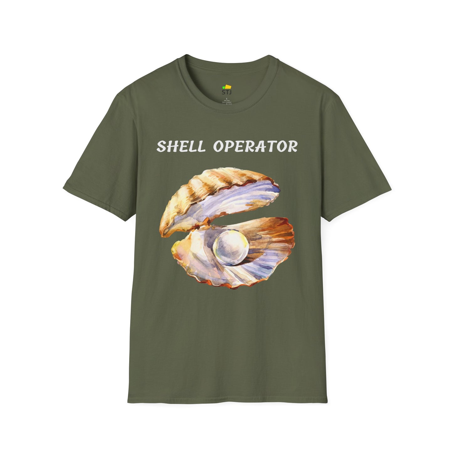 Shell Operator – Funny Programmer T-Shirt with Sea Shell Illustration