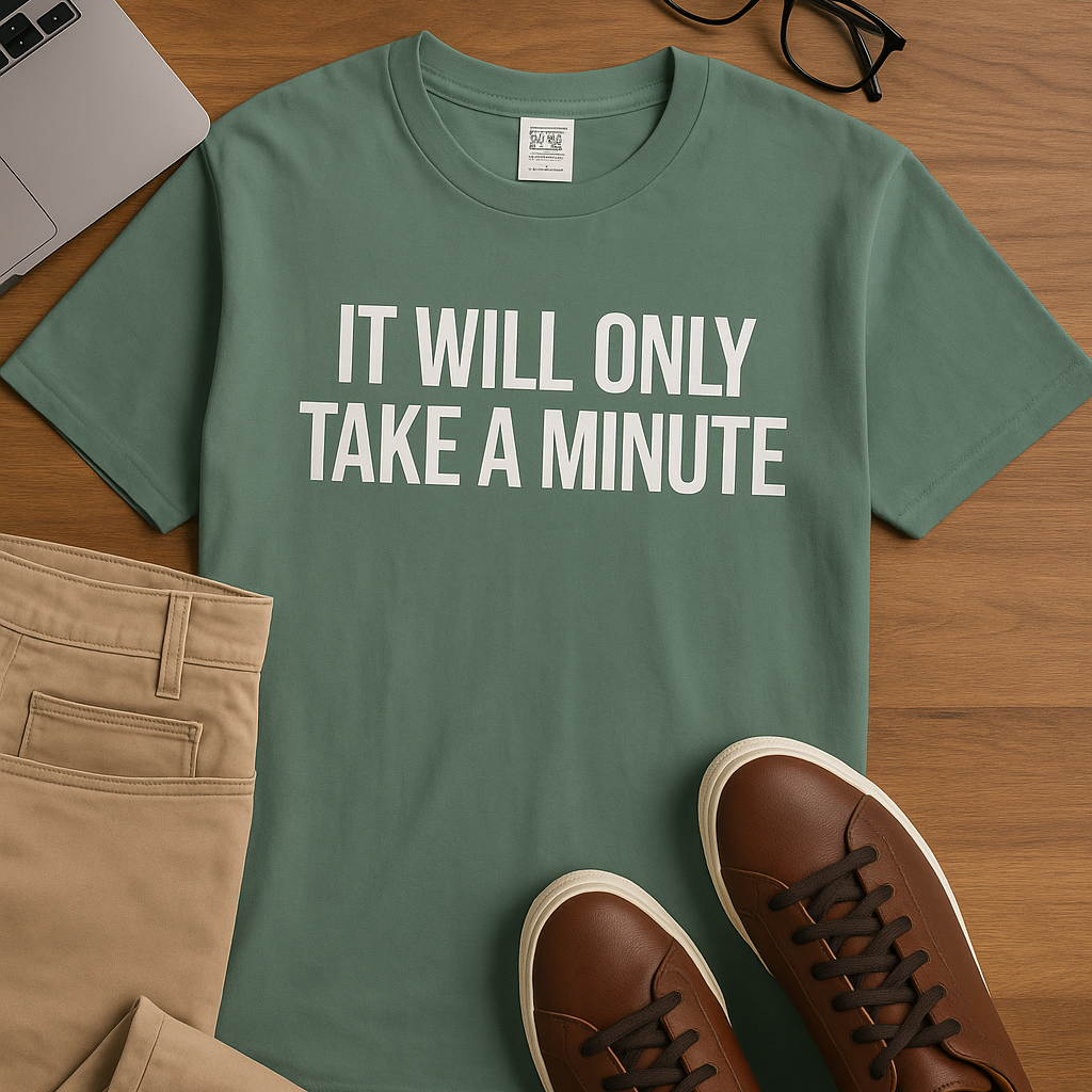 It’ll Only Take a Minute – Coder Life Humor T-Shirt | Comfort Colors 1717