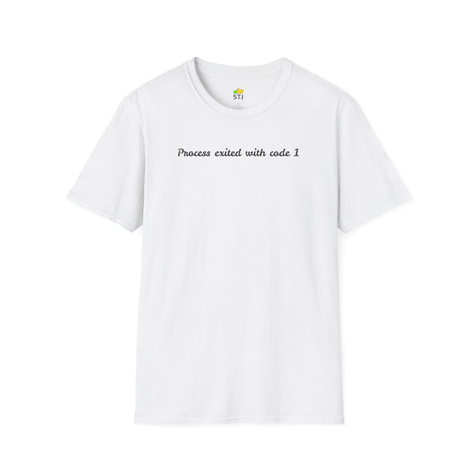 Process Exited with Code 1 – Funny Coder Shirt | Debugging Mystery Edition