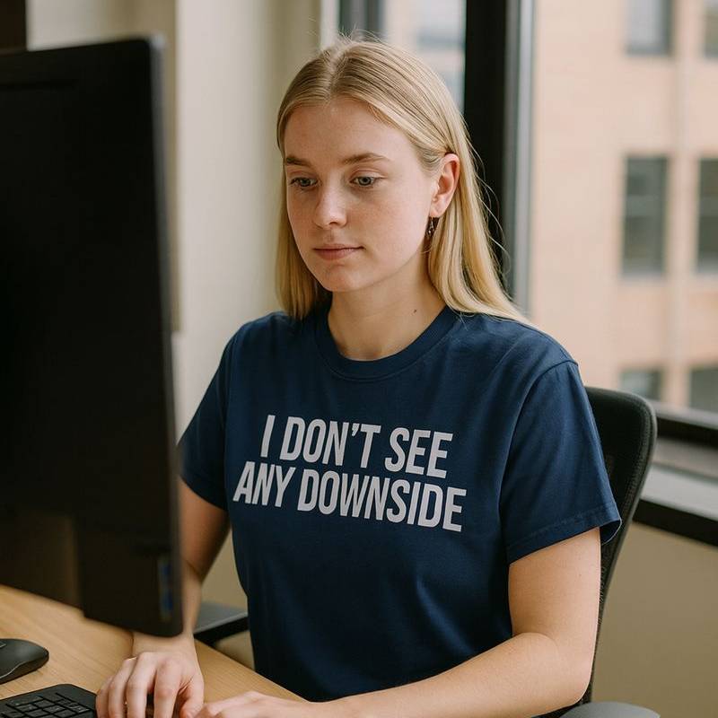 I Don’t See Any Downside. – Coding & Programmer Humor T-Shirt | Comfort Colors 1717